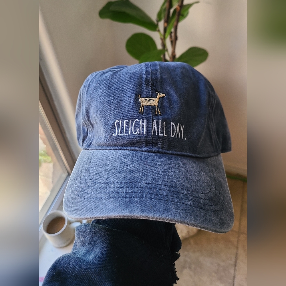 Rae Dunn denim baseball cap- Christmas 🎄